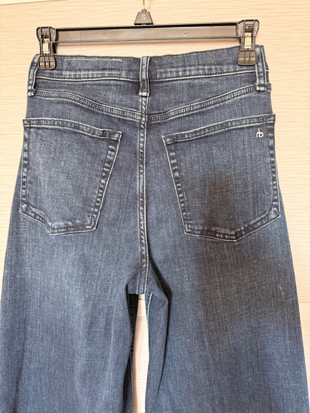 rag & bone Serena High Waist Wide Leg Jeans (Dark Wash) in sz. 25 - Picture 9 of 14